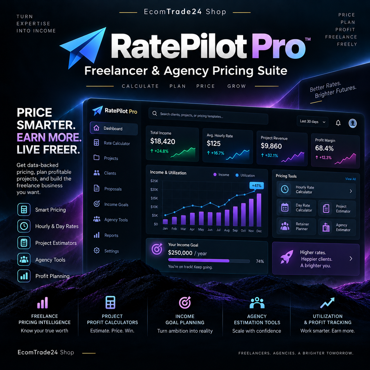 RatePilot Pro – Freelancer & Agency Pricing Suite